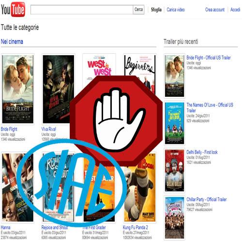 La Siae chiede di pagare i diritti d’autore anche a chi pubblica online trailer cinematografici. Nessuna differenza tra siti professionali e amatoriali. Nel mirino anche Facebook e l’embed di YouTube
