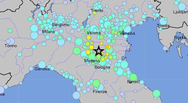 Da mezzanotte alle 6,30 di giovedì 31 maggio sono state  rilevate una trentina di scosse nelle province di Modena, Ferrara e Mantova
