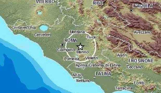 Una scossa di terremoto è stata distintamente avvertita dalla popolazione in provincia di Roma oggi pomeriggio
