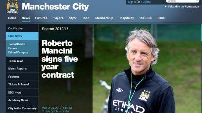 Roberto Mancini sarà l'allenatore del Manchester City per i prossimi cinque anni. Lo ha reso noto il club inglese con un comunicato ufficiale

