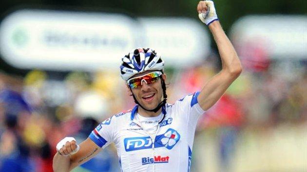 Thibaut Pinot ha vinto per distacco l'ottava tappa del Tour de France. Bradley Wiggins conserva la maglia gialla
