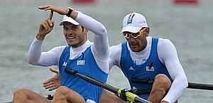 Il due di coppia italiano di canottaggio formato da Alessio Sartori e Romano Battisti ha vinto la medaglia d’argento ai Giochi Olimpici di Londra 2012
