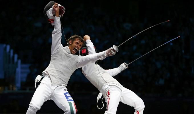 La squadra azzurra di fioretto maschile ha vinto la medaglia d'oro ai Giochi Olimpici di Londra 2012
