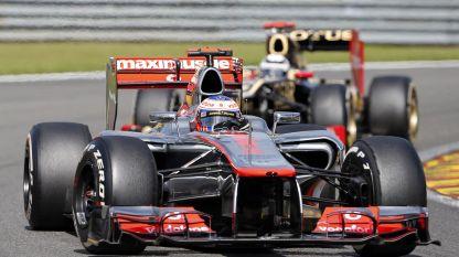 Jenson Button ha vinto il Gran Premio del Belgio. Lewis Hamilton e Fernando Alonso sono usciti alla prima curva a causa di un incidente

