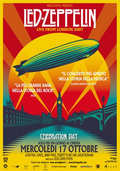 Più di due ore di spettacolo per la band che ha segnato la storia del Rock, Celebration Day, la storica reunion dei Led Zeppelin, è ora disponibile in DVD a partire da Novembre
