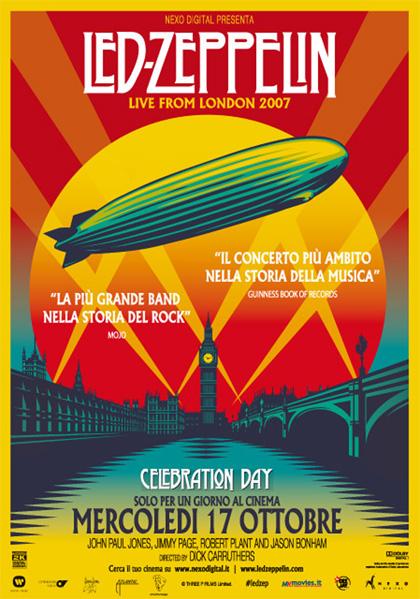 Più di due ore di spettacolo per la band che ha segnato la storia del Rock, Celebration Day, la storica reunion dei Led Zeppelin, è ora disponibile in DVD a partire da Novembre
