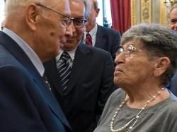 Miriam Mafai con Giorgio Napolitano