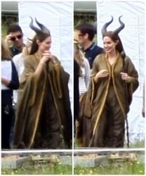 Angelina Jolie sul set di Maleficent